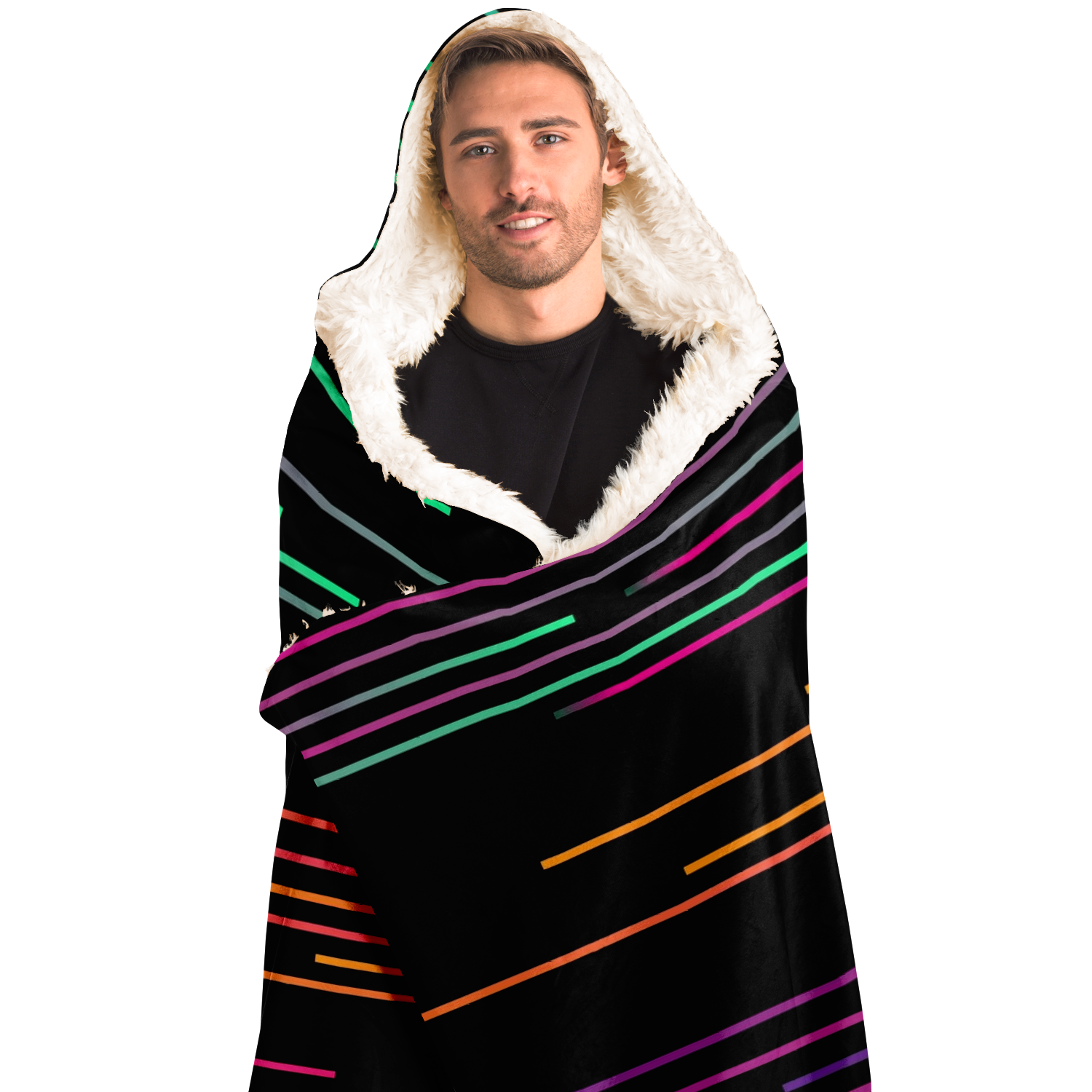 Draw the line  Hooded Blanket