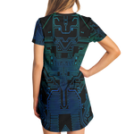 Blue Hacker T-Shirt Dress